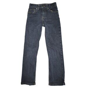 wonder nation relaxed boys adjustable jeans size 10 dark wash grey black blue